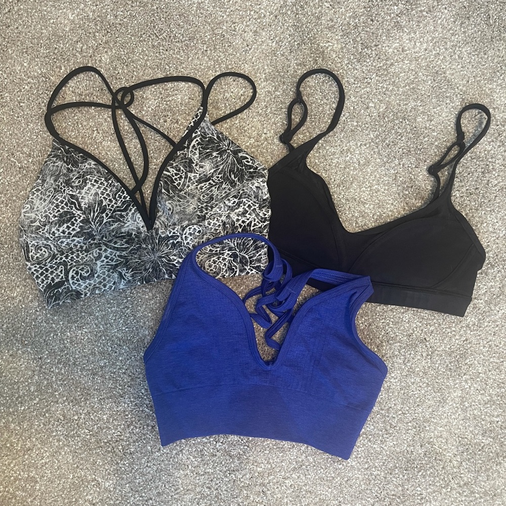 3 lululemon bras size 4